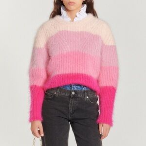 Sandro Chunky Knit Mohair Sweater